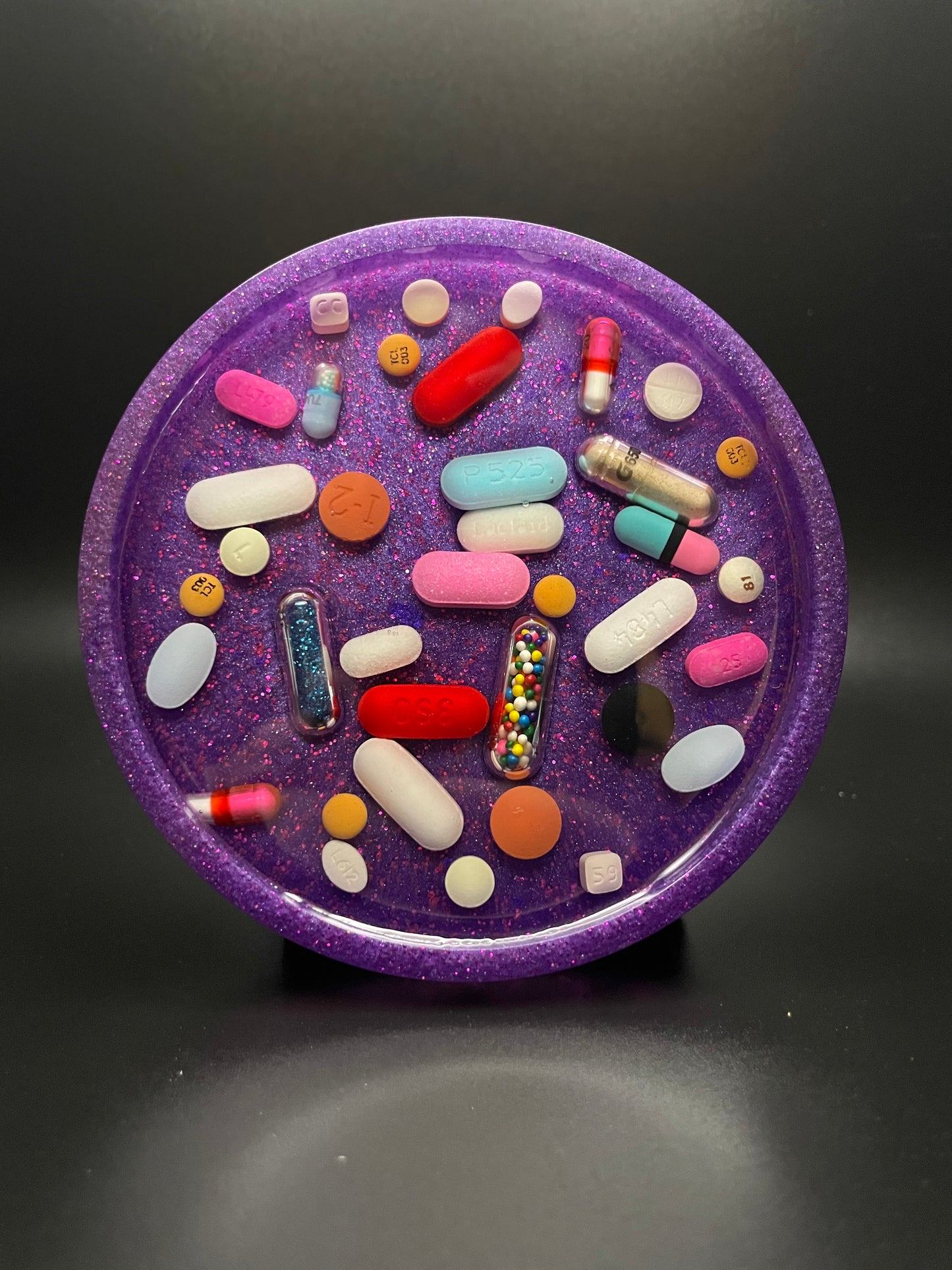 Round Resin Medicine Coaster