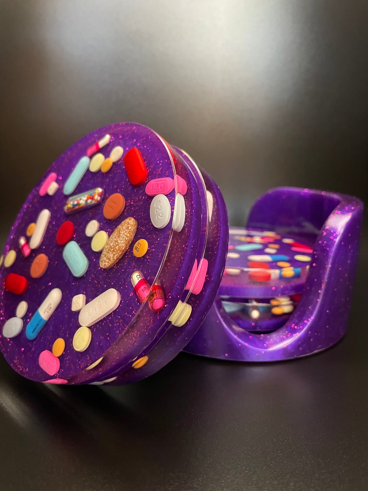 Resin Medicine Coaster Set