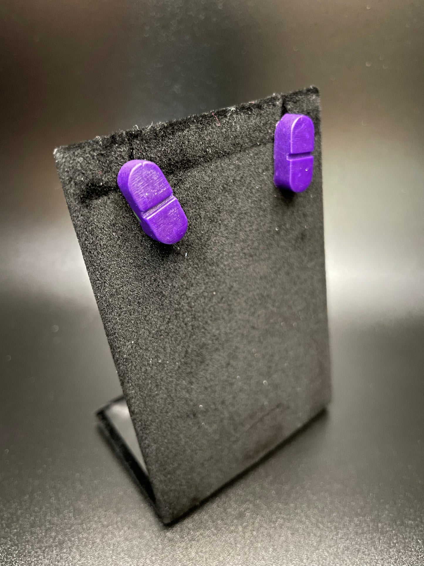 Oblong Tablet Stud Earrings