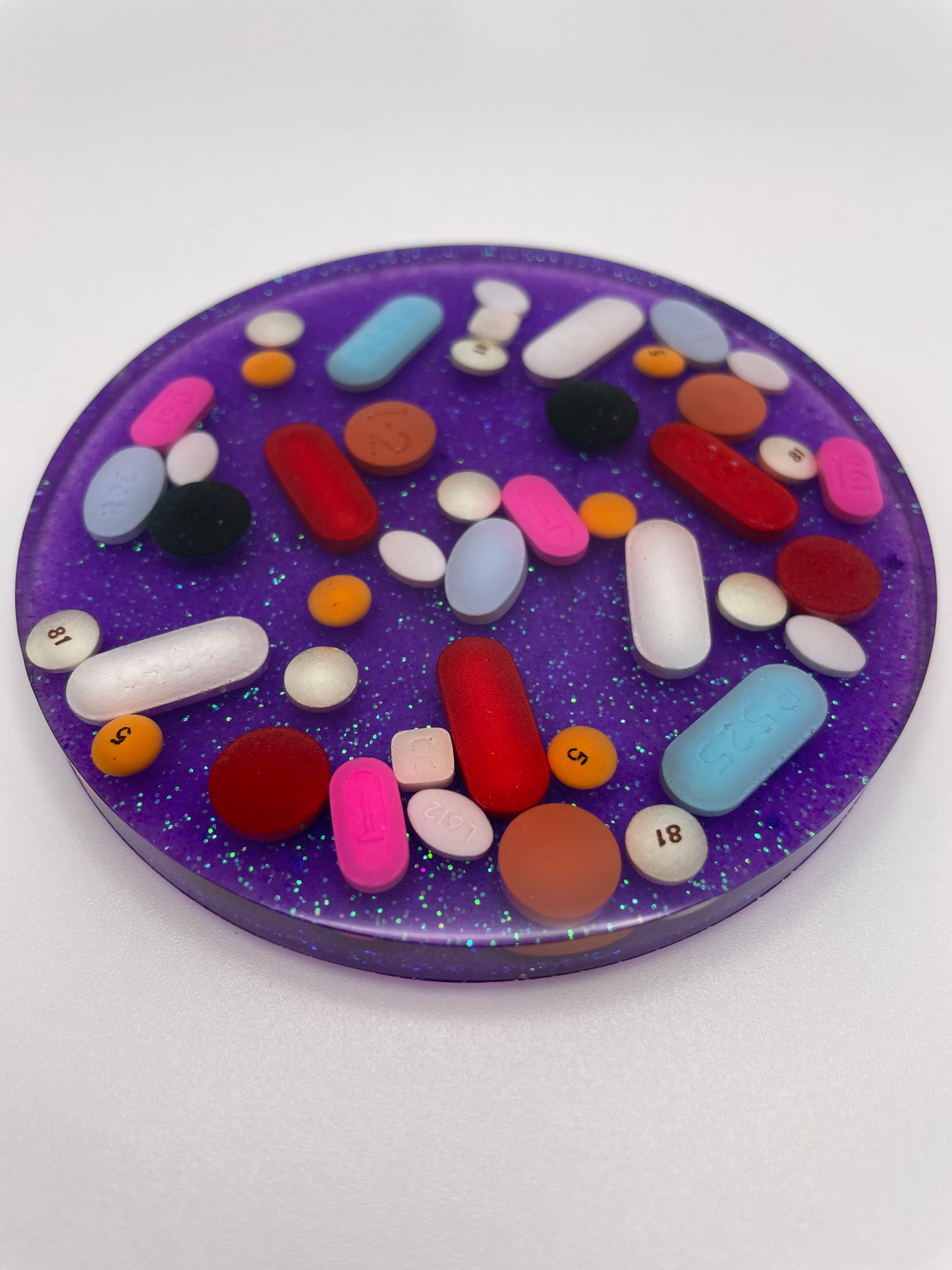 Resin medicine coaster