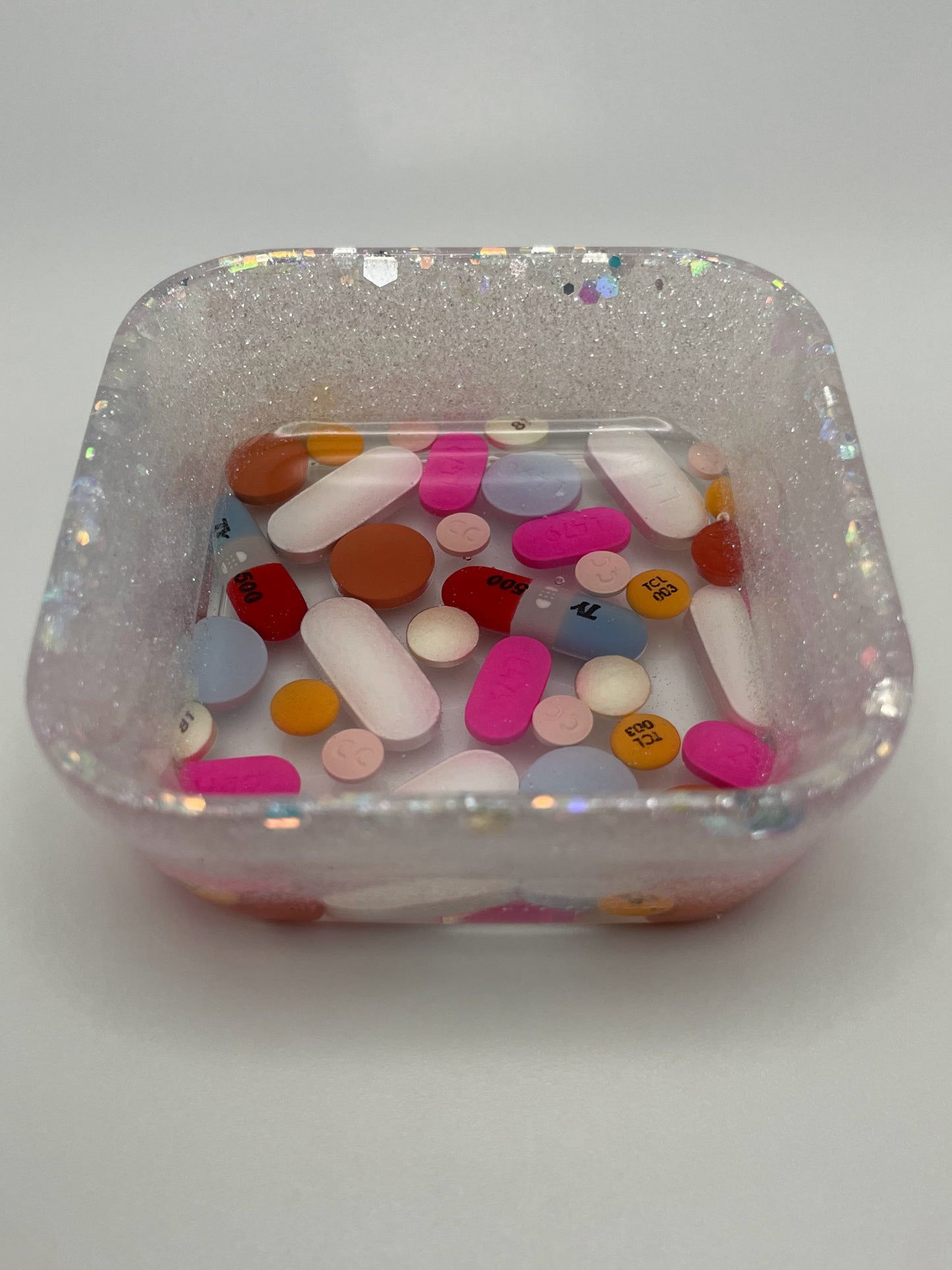 Resin medicine square trinket bowl