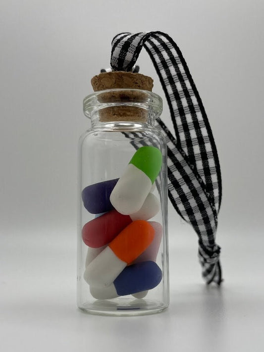 Medicine bottle ornament