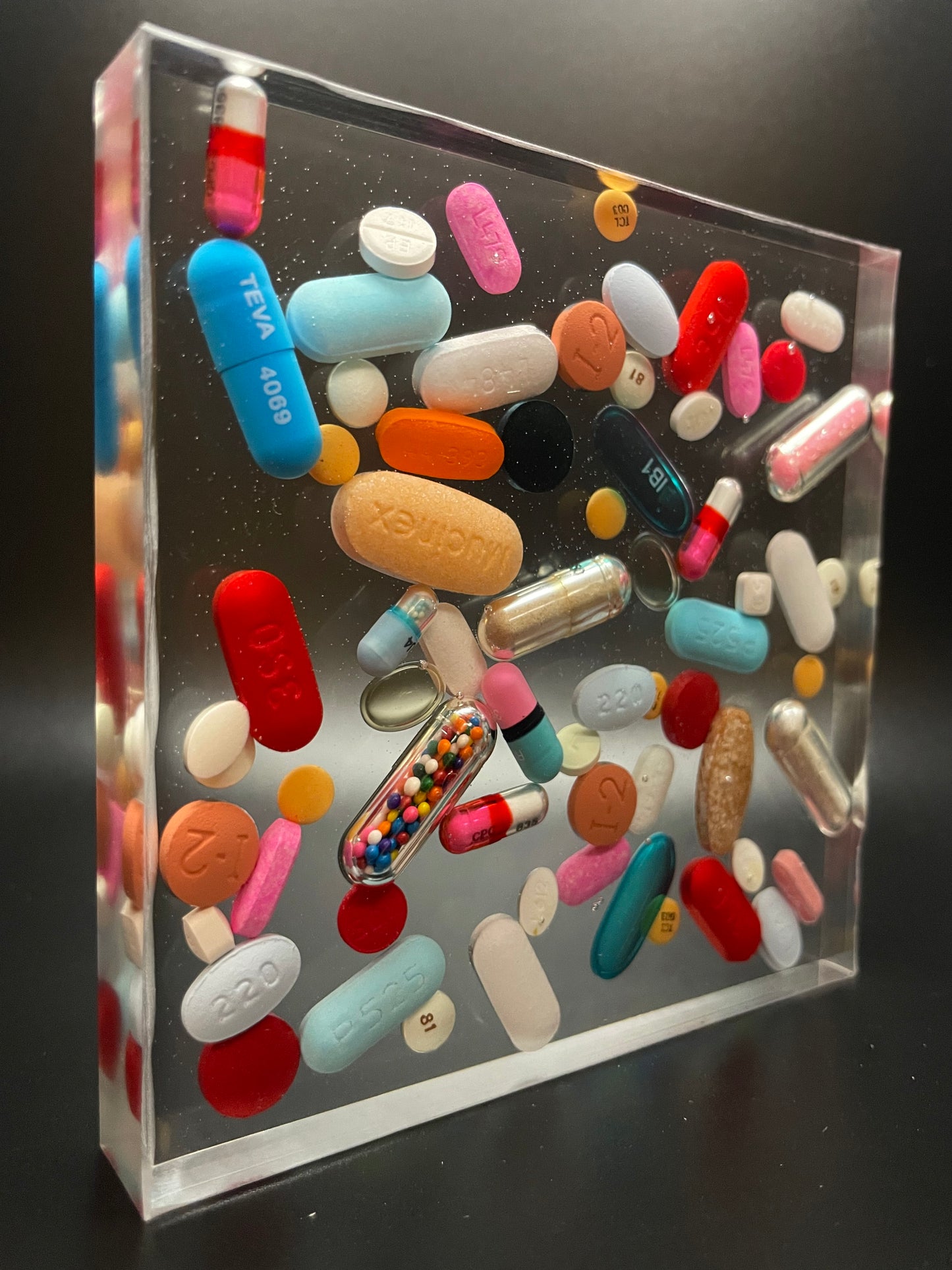 Resin Medicine Paperweight/Coaster