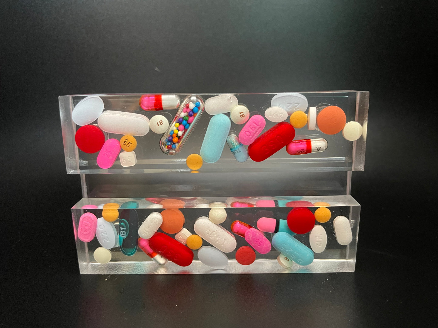 Square Resin Medicine Business Card Holder