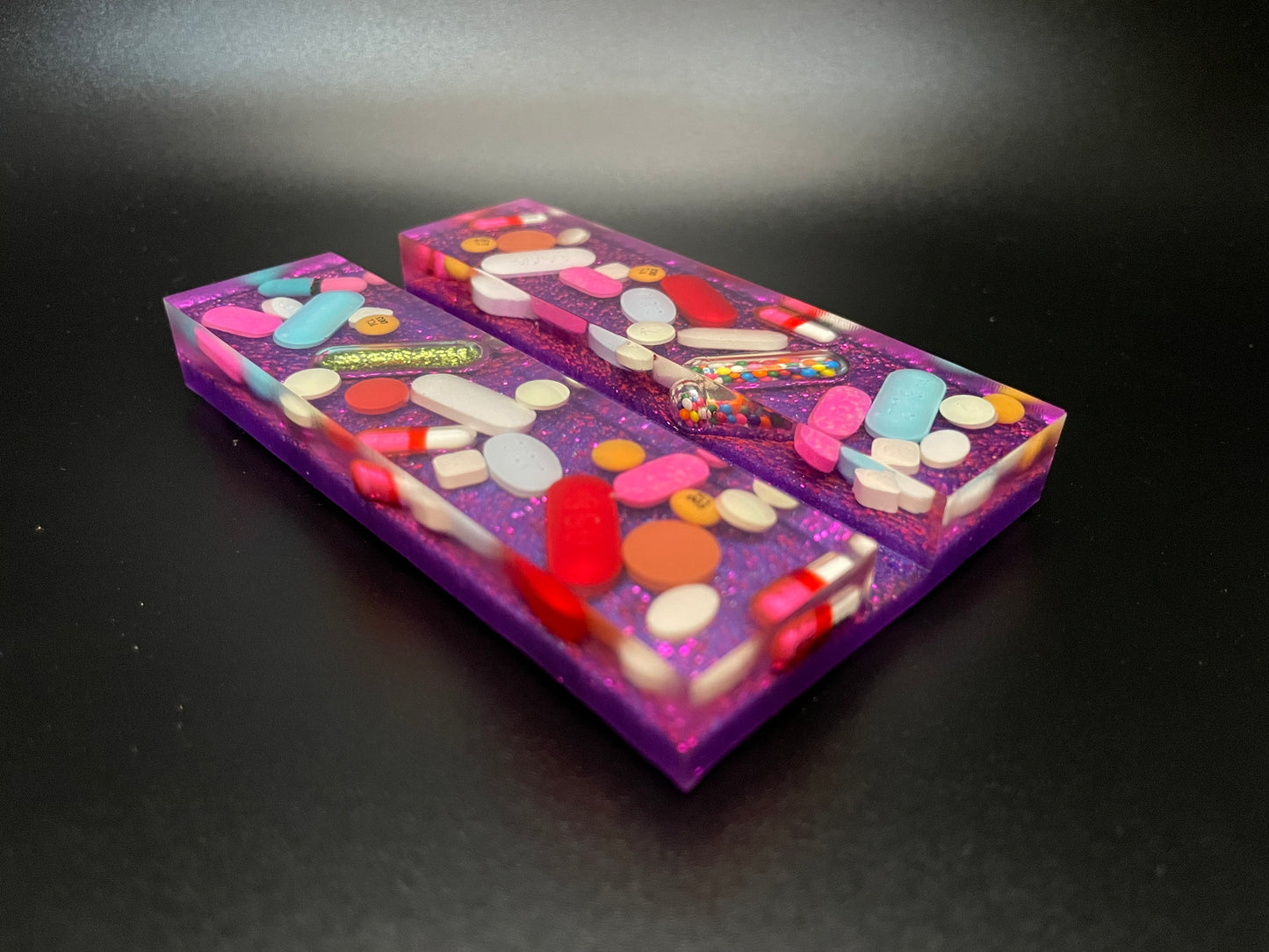 Square Resin Medicine Business Card Holder