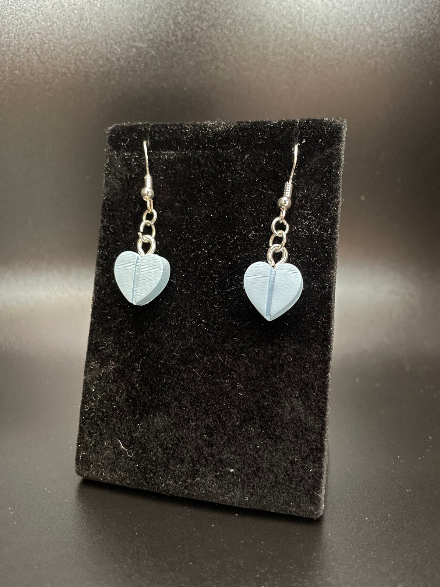 Heart-Shaped Tablet Dangle Earrings
