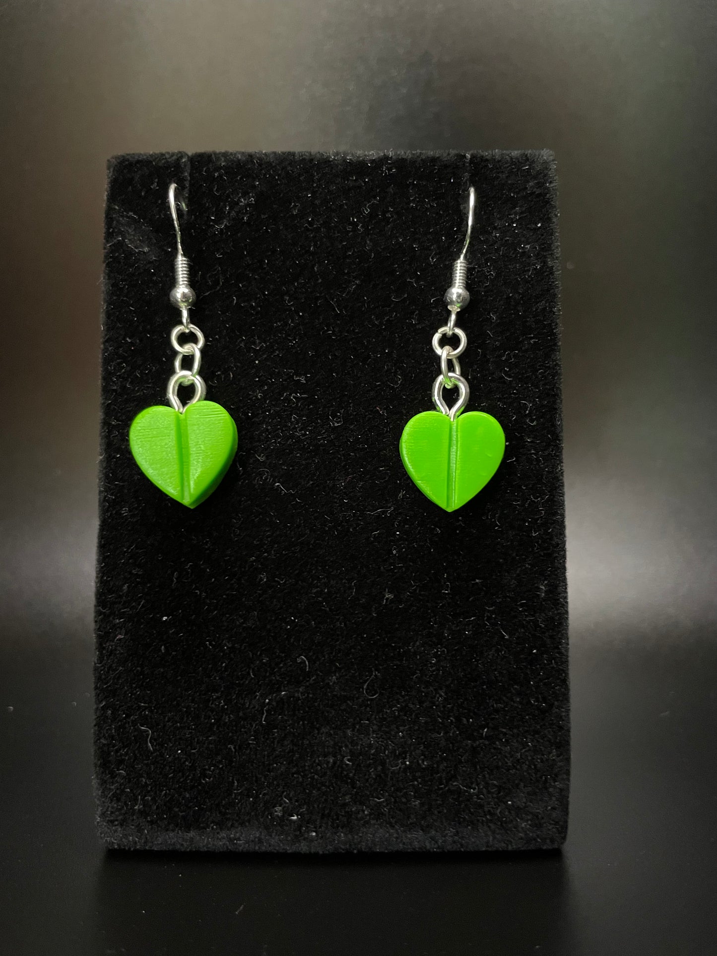 Heart-Shaped Tablet Dangle Earrings