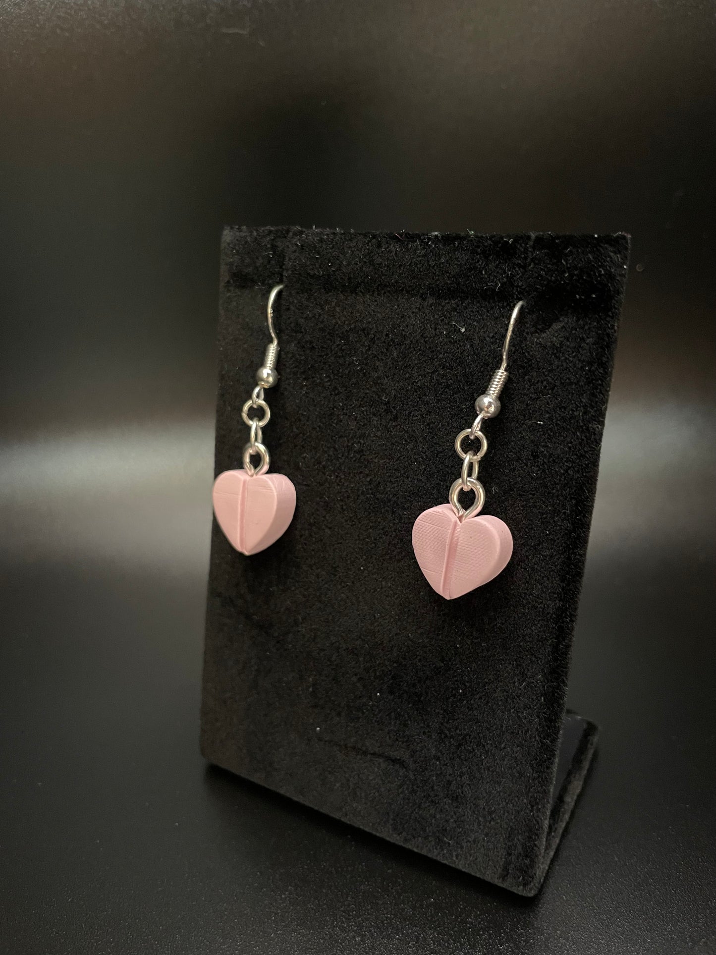 Heart-Shaped Tablet Dangle Earrings