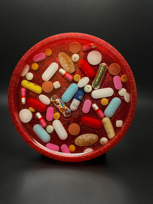 Round Resin Medicine Coaster