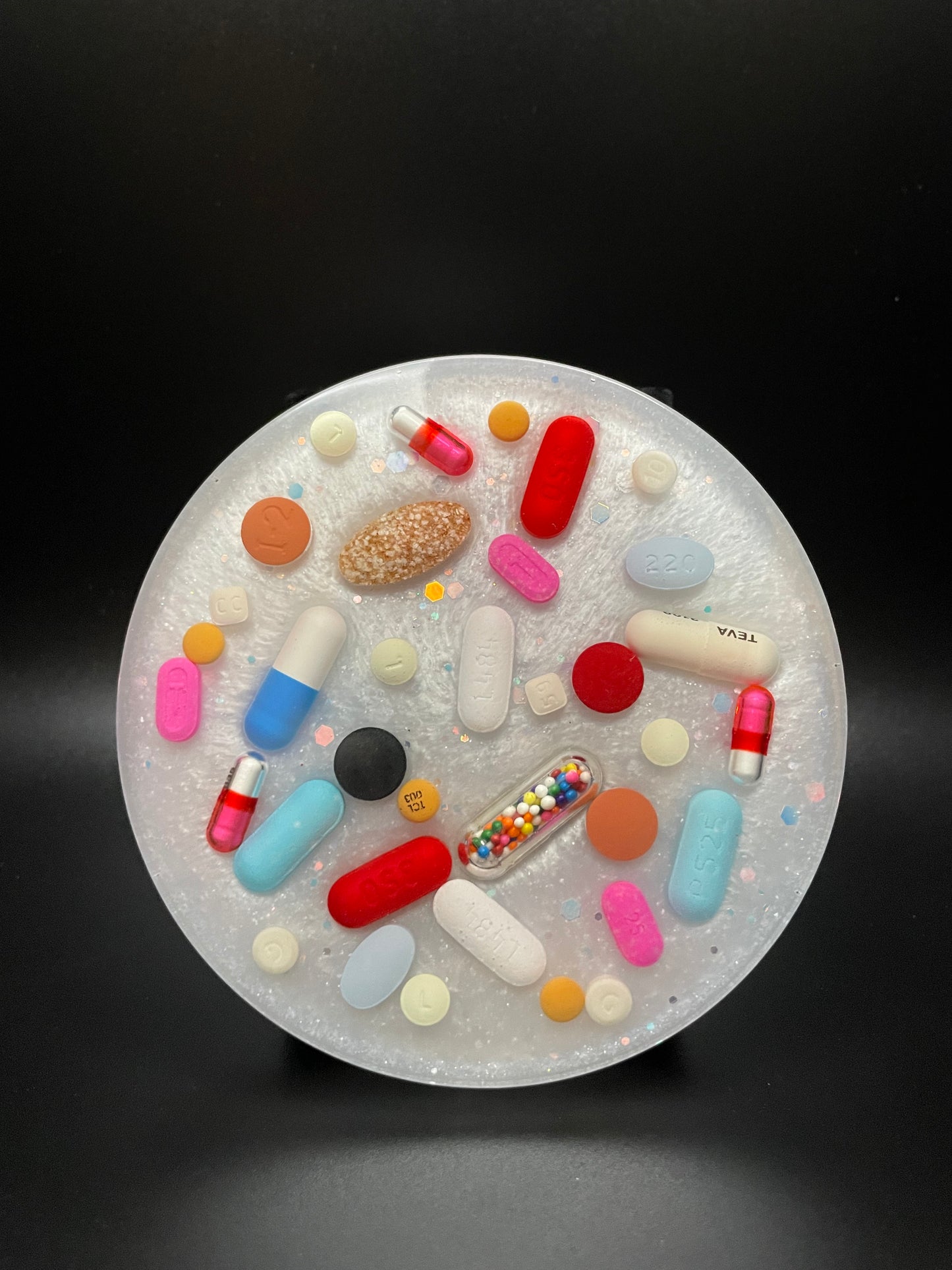 Round Resin Medicine Coaster (No Lip)