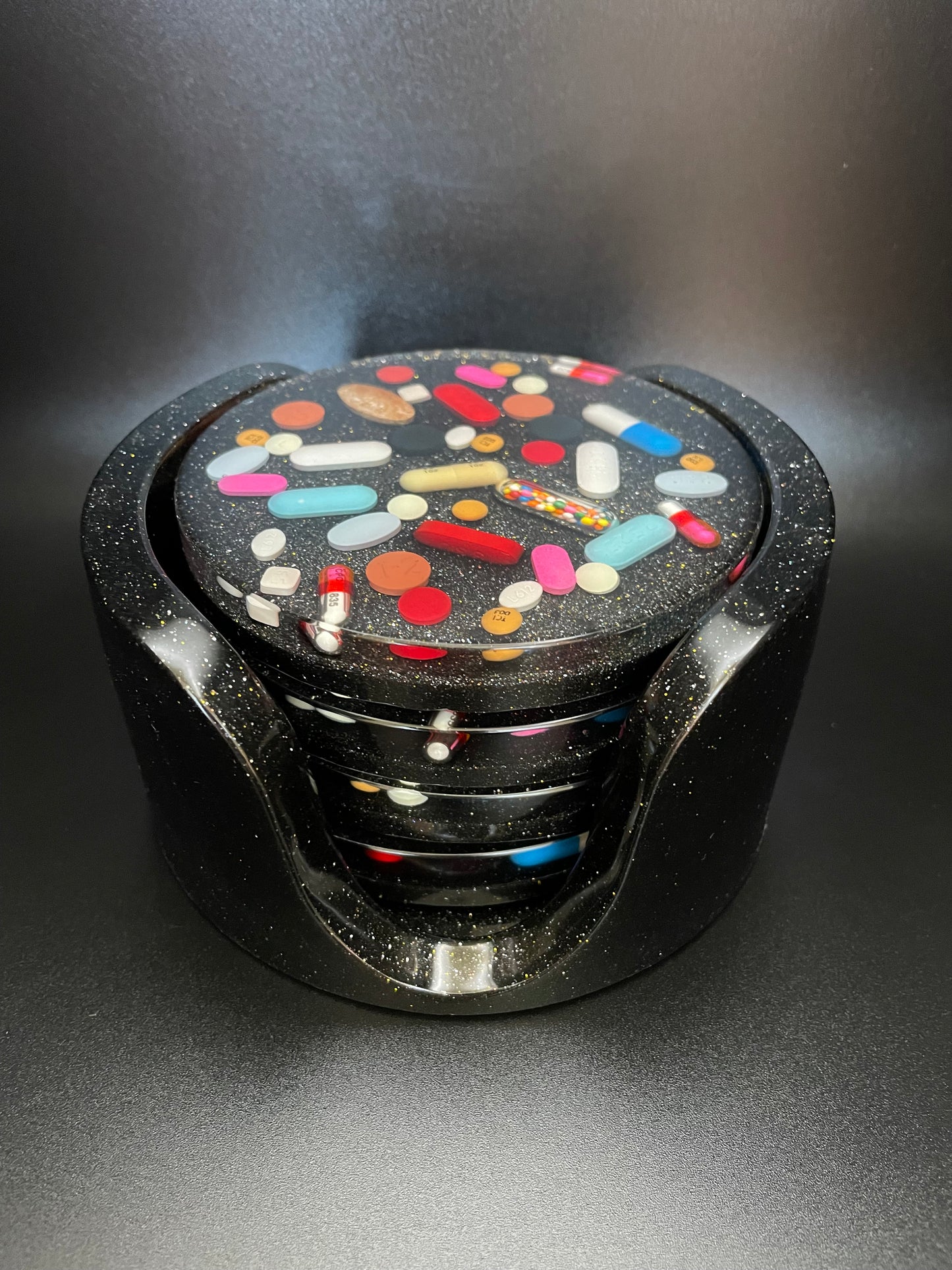 Resin Medicine Coaster Set