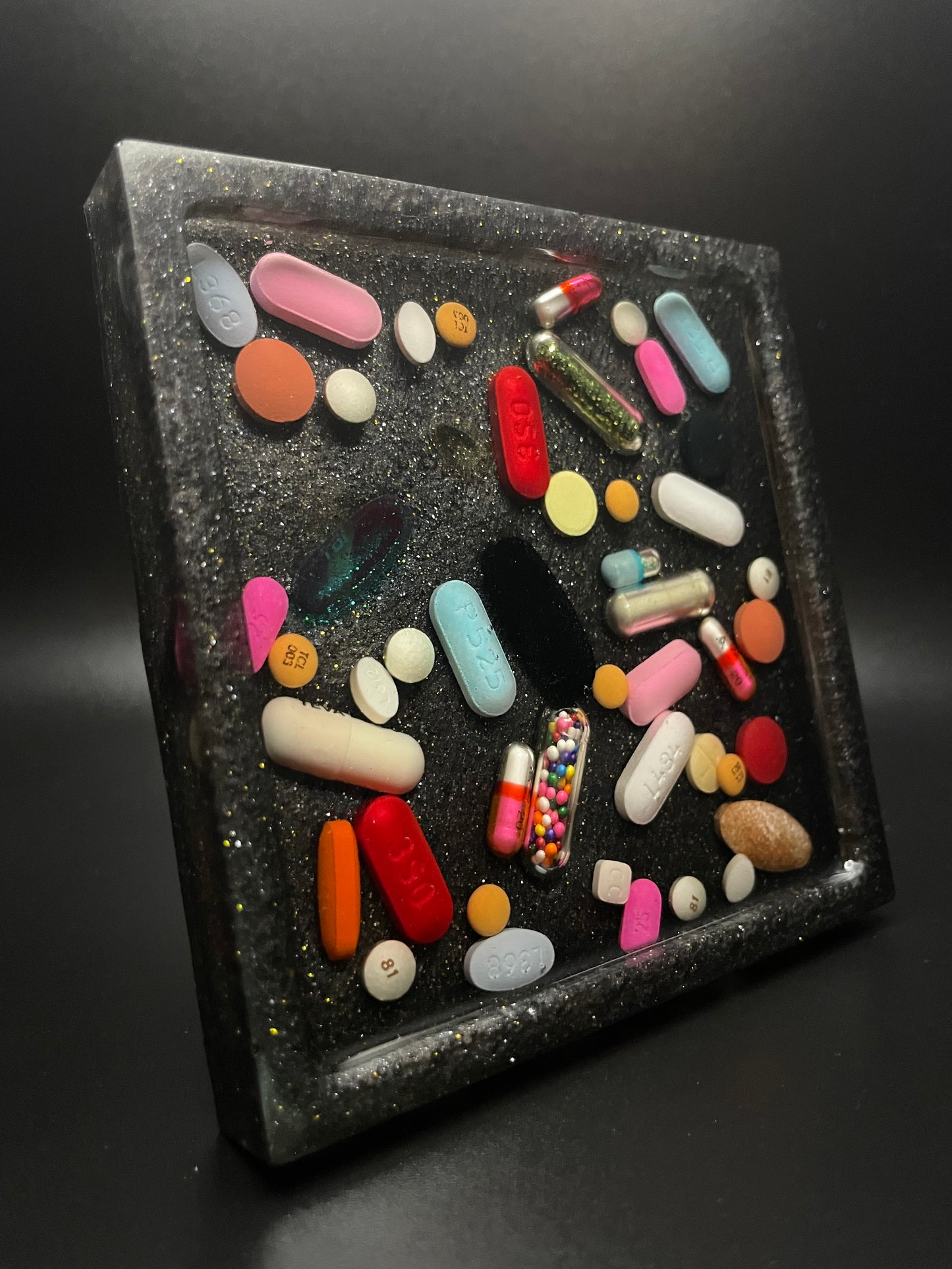 Resin Square Medicine Coaster