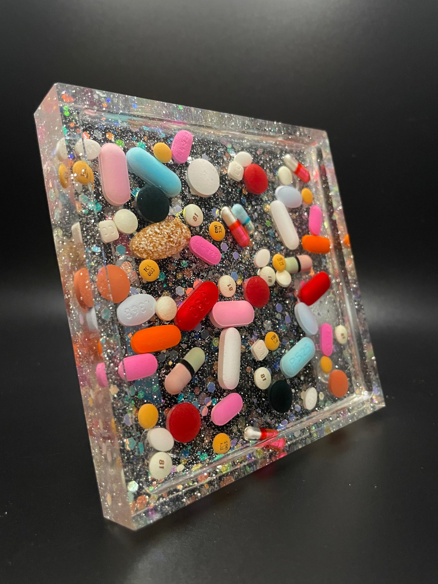 Resin Square Medicine Coaster