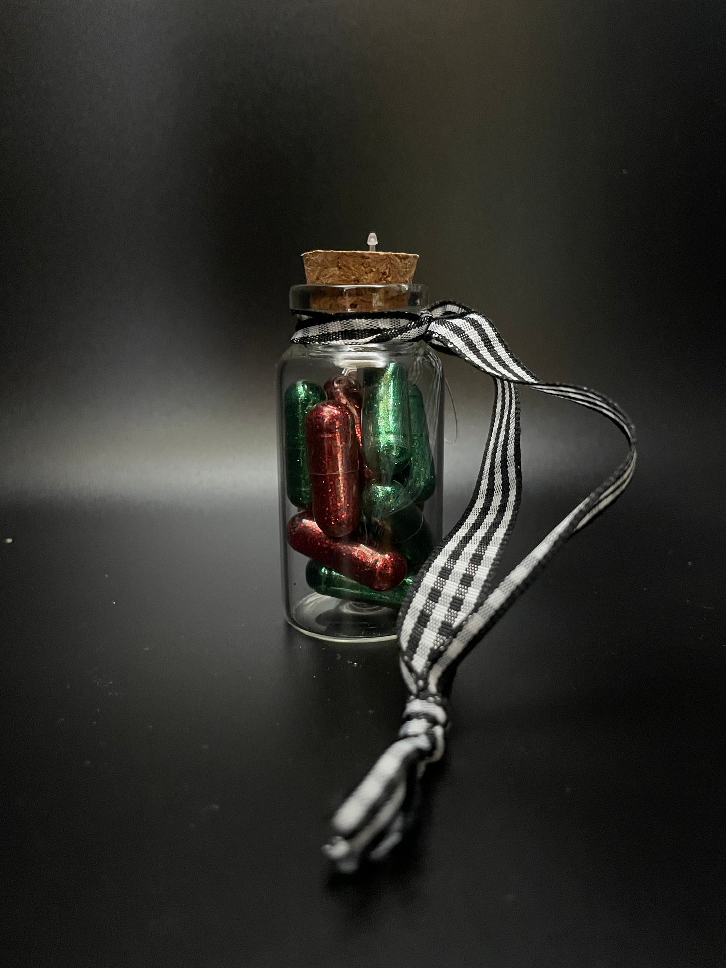 Glitter/Sprinkles Medicine Capsule Ornament