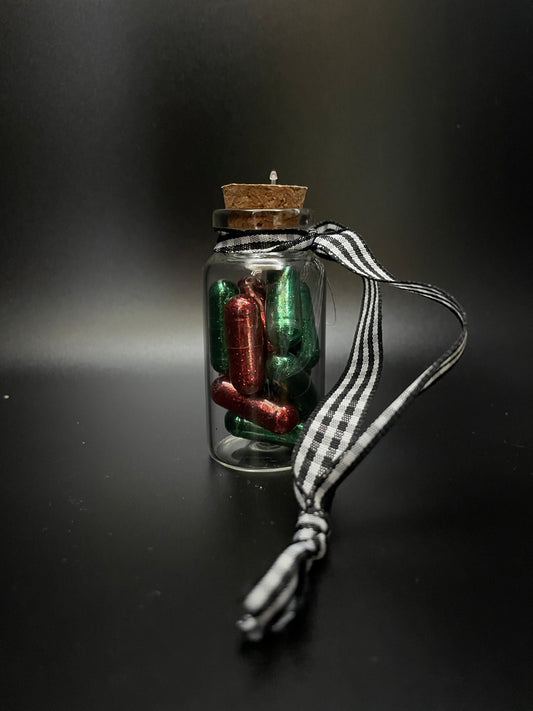 Glitter/Sprinkles Medicine Capsule Ornament