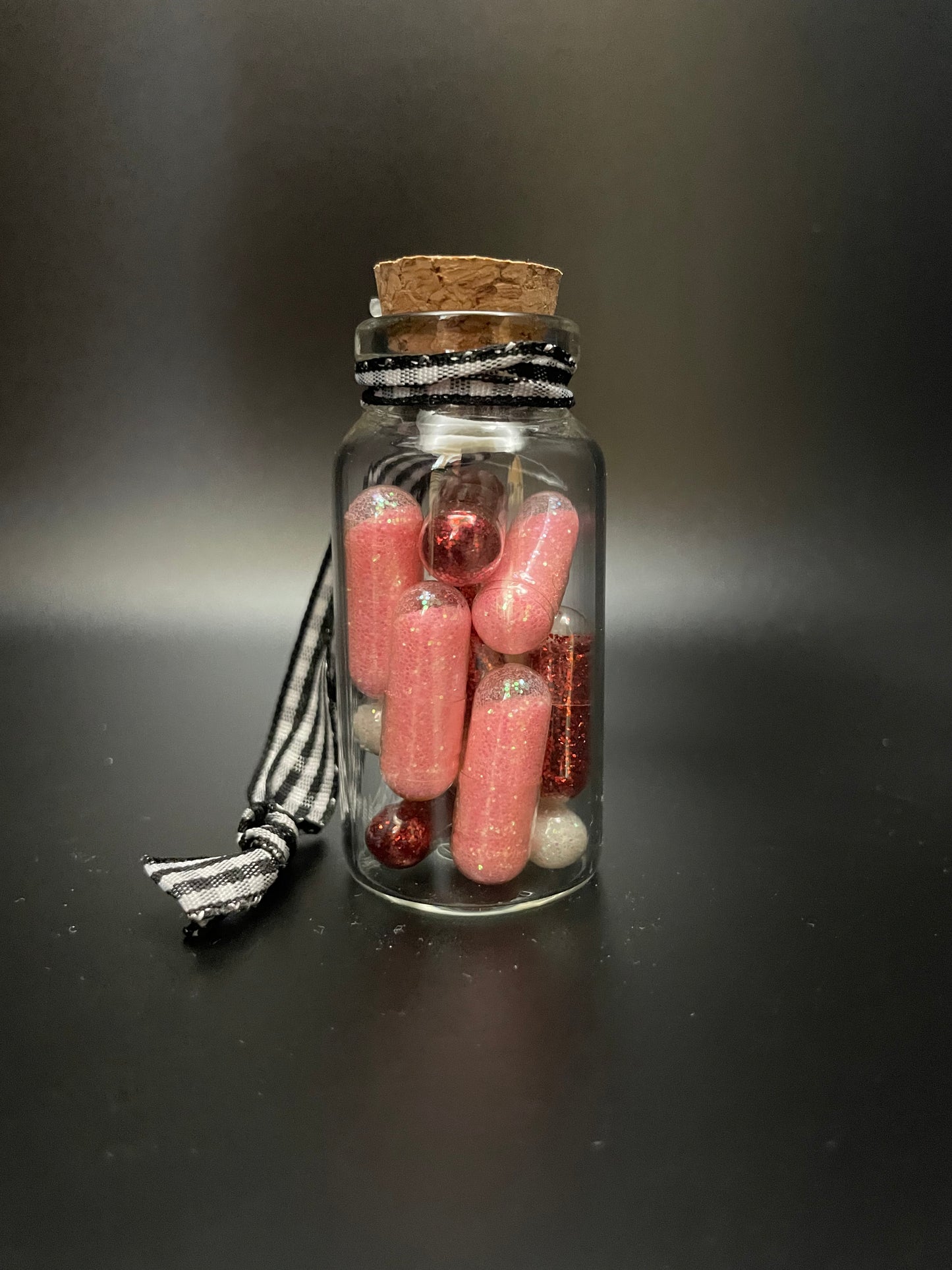 Glitter/Sprinkles Medicine Capsule Ornament