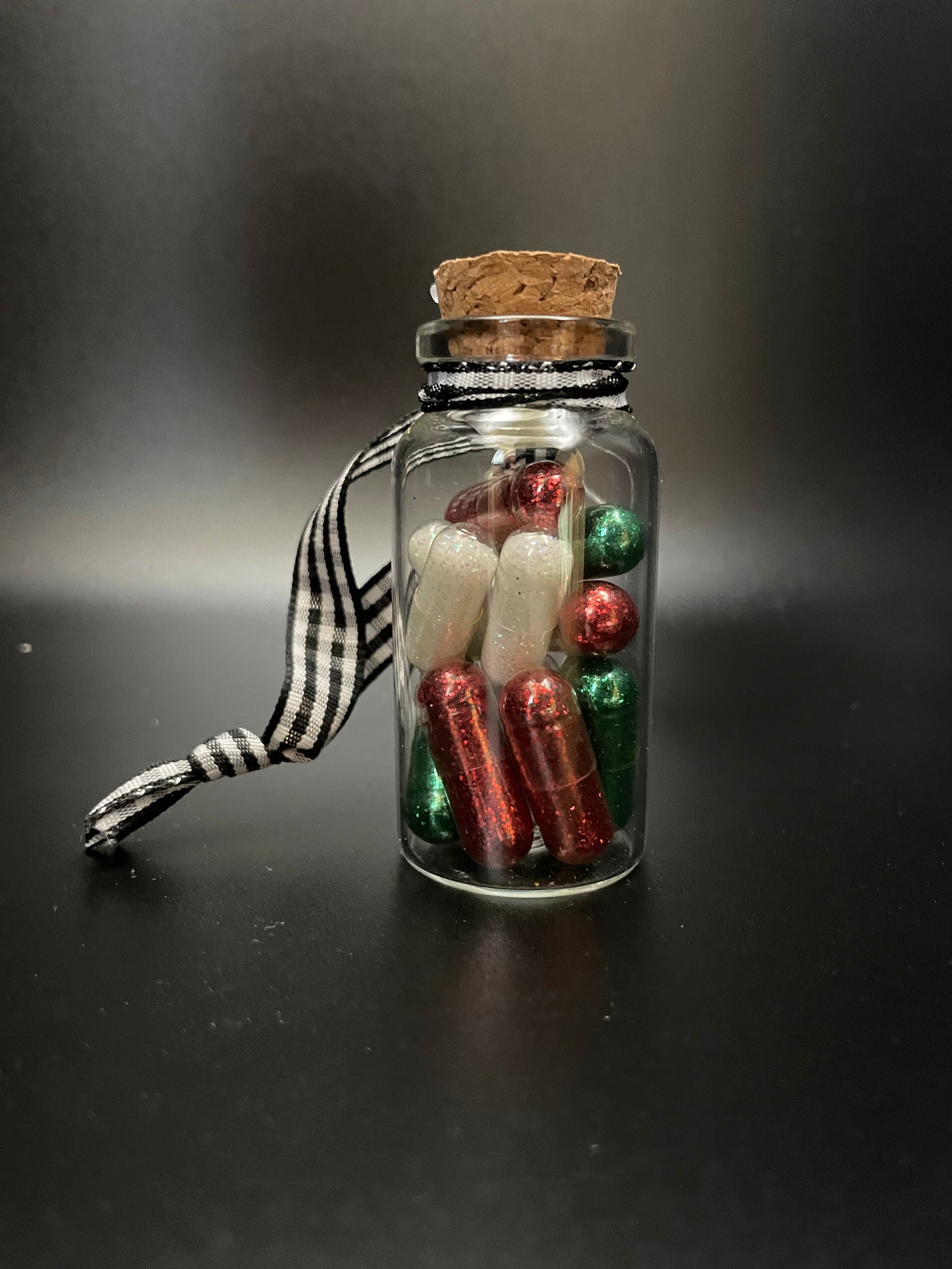 Glitter/Sprinkles Medicine Capsule Ornament