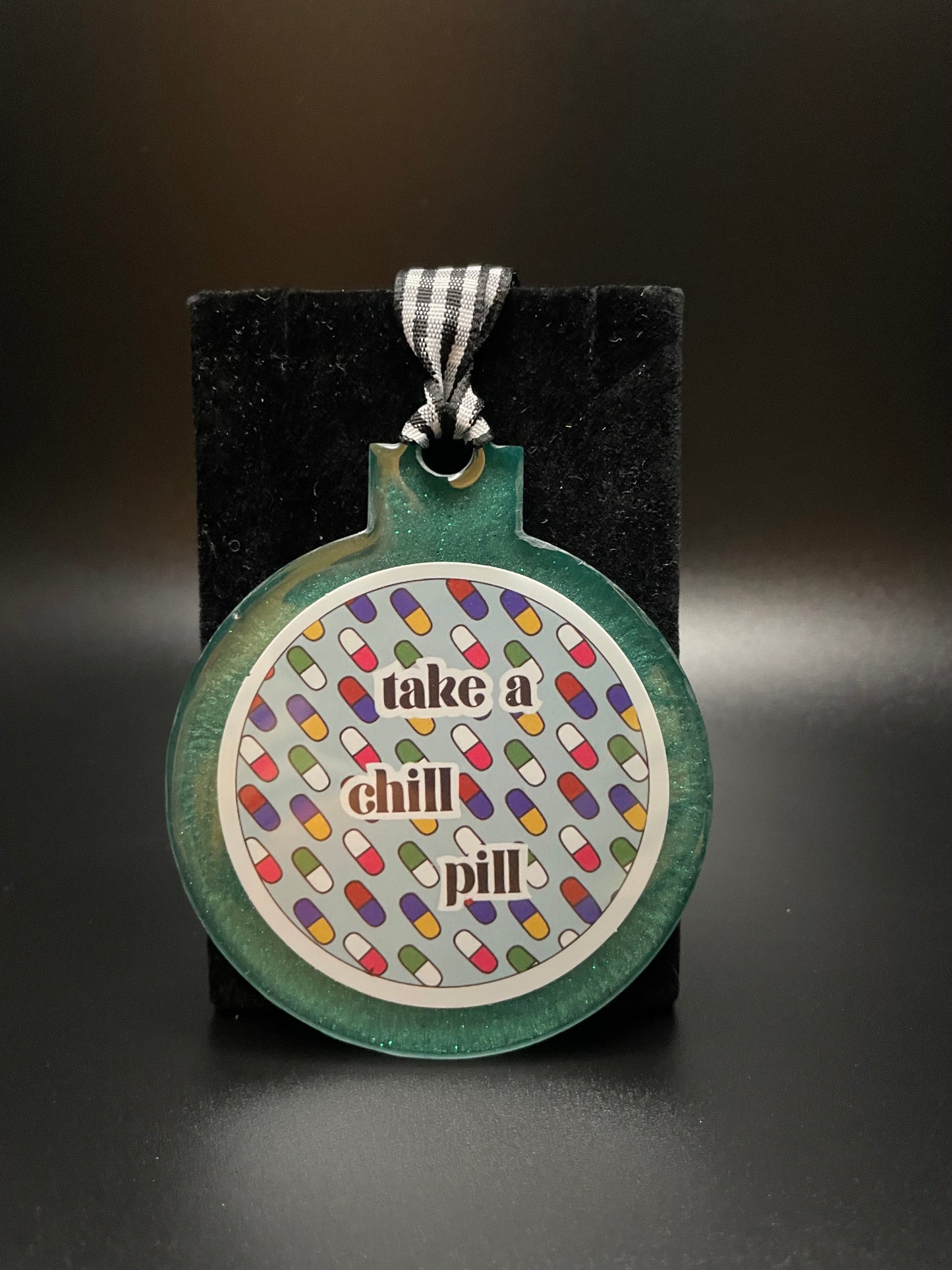 Resin Ornament - Chill Pills