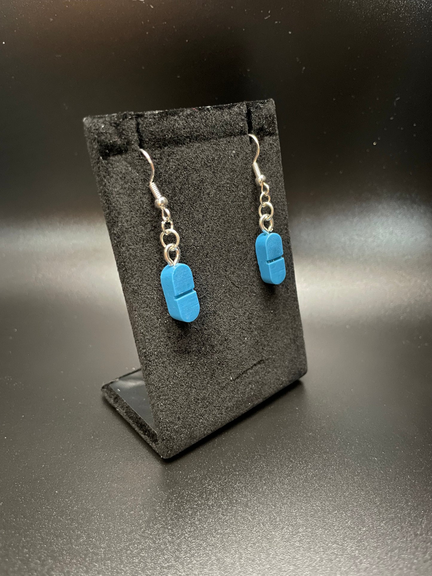 Oblong Tablet Dangle Earrings