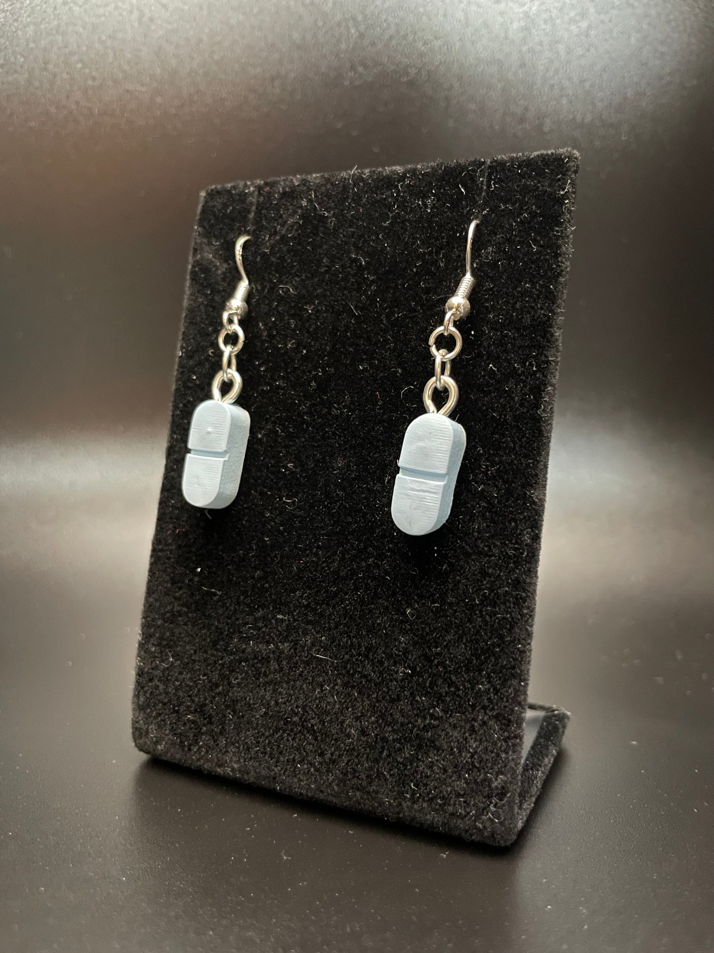 Oblong Tablet Dangle Earrings