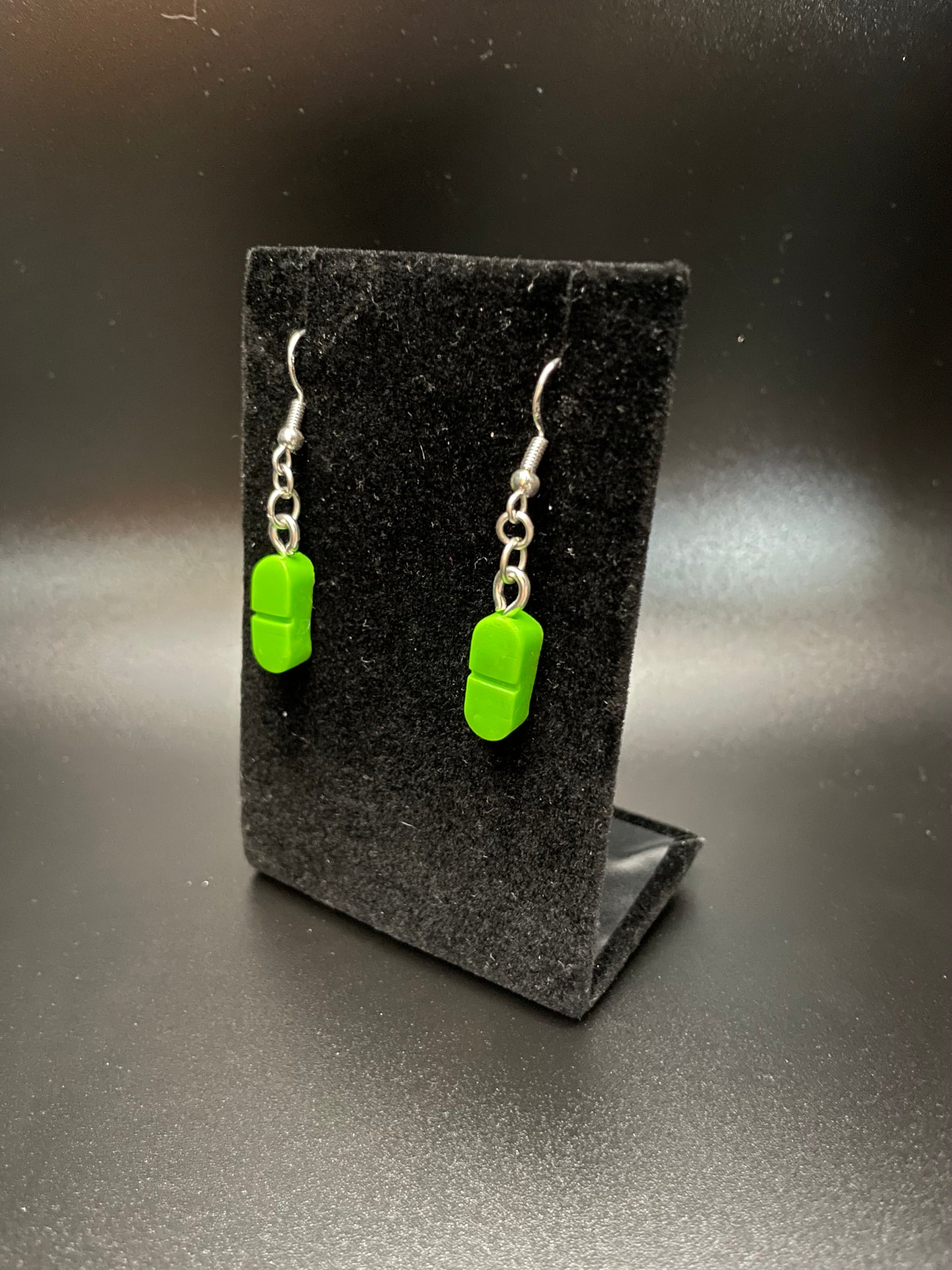 Oblong Tablet Dangle Earrings