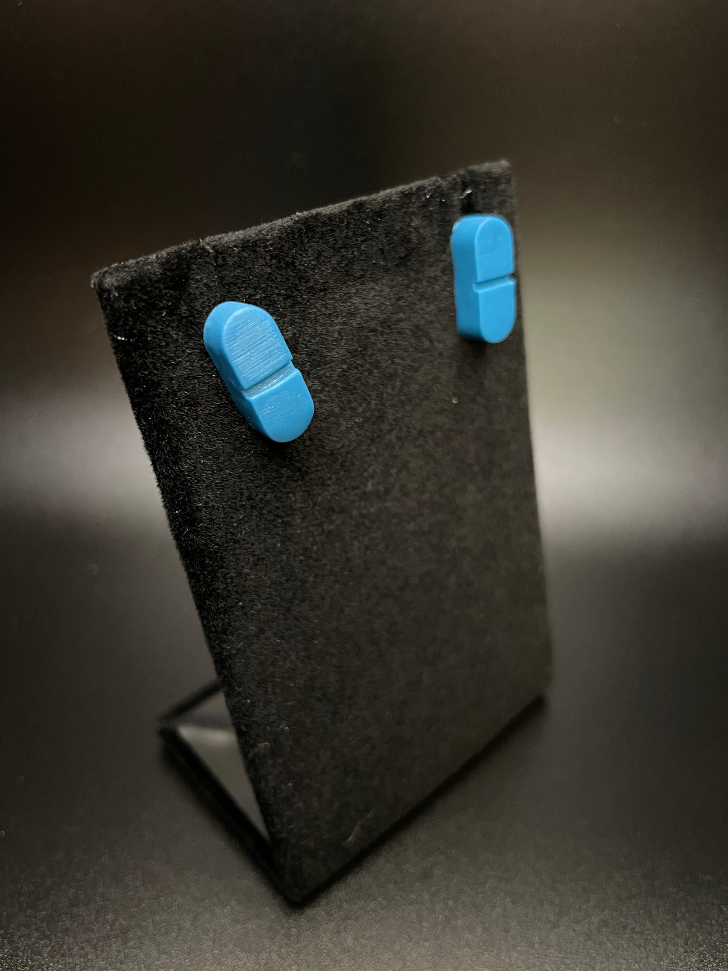 Oblong Tablet Stud Earrings