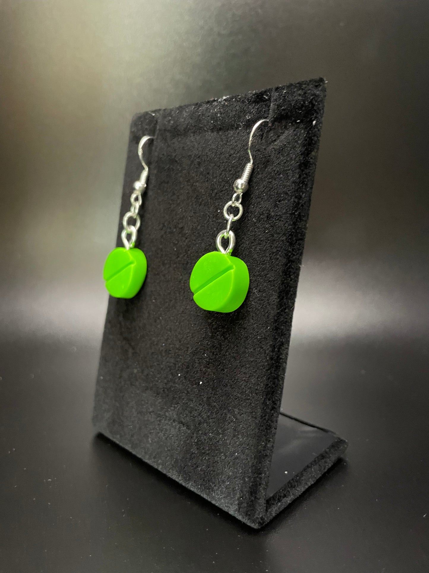 Round Tablet Dangle Earrings