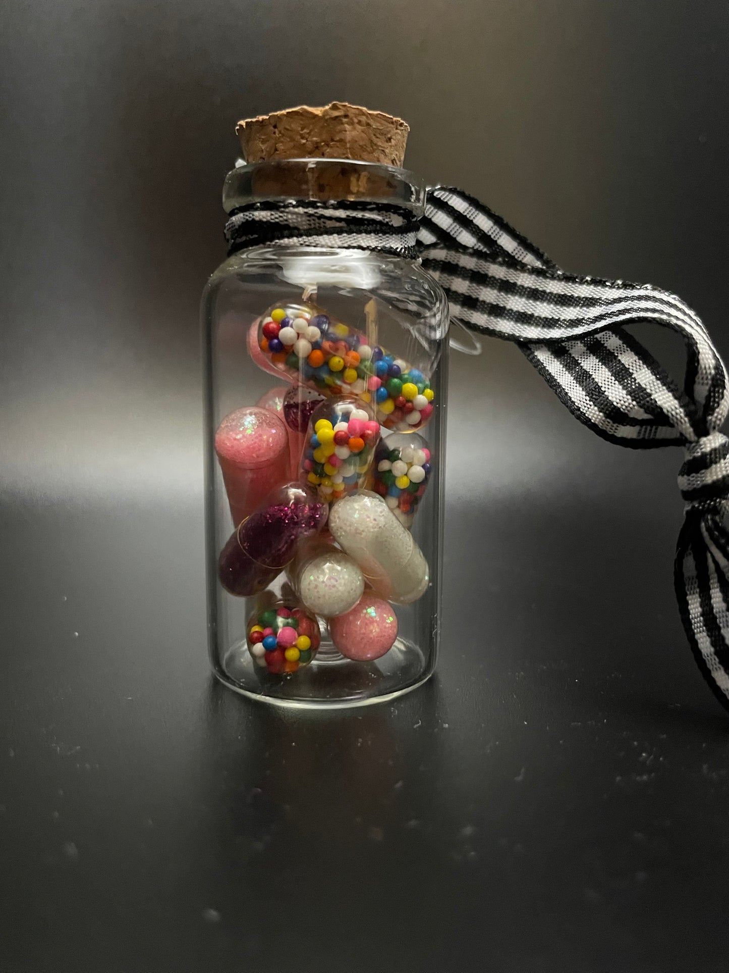 Glitter/Sprinkles Medicine Capsule Ornament