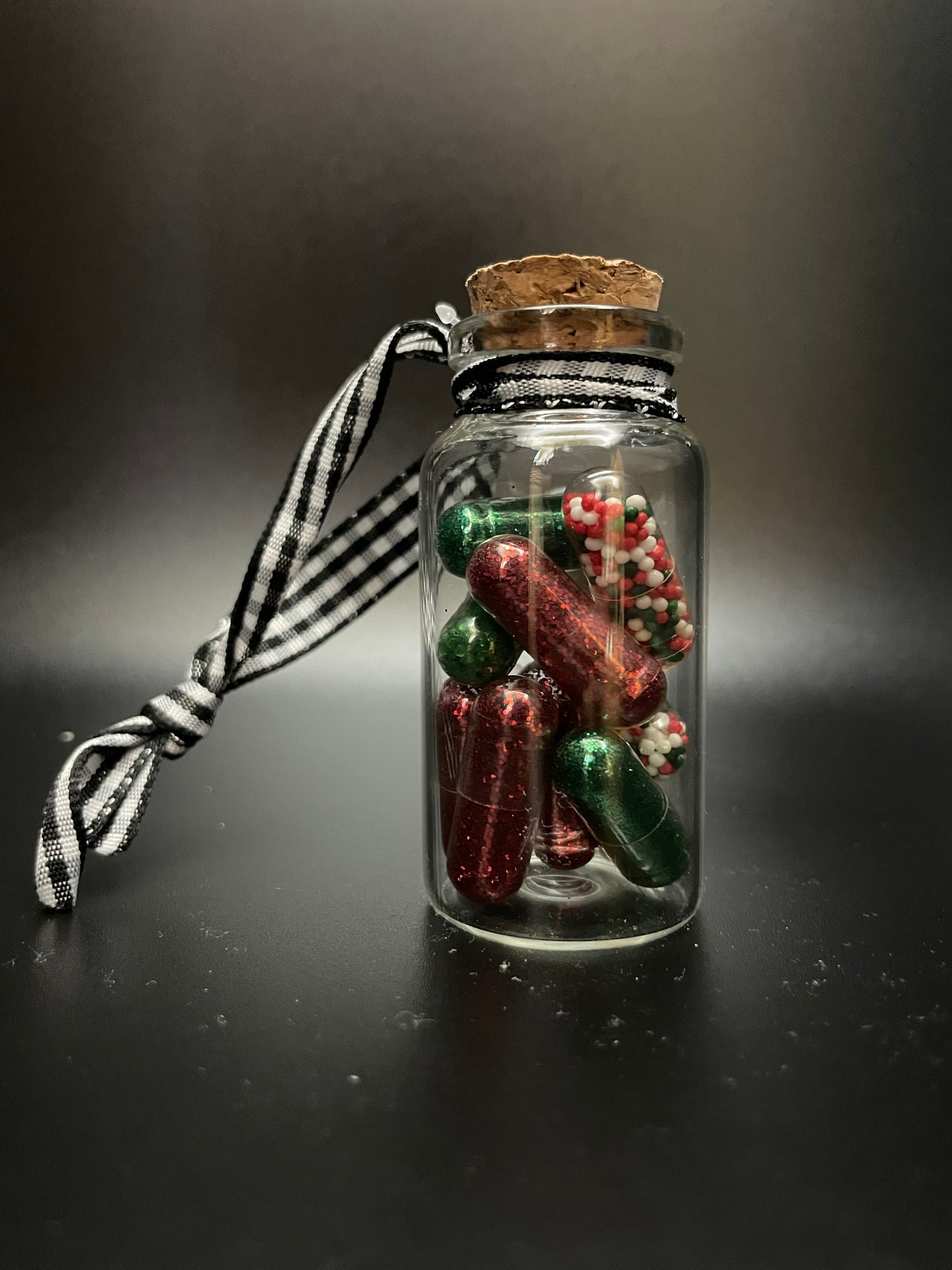 Glitter/Sprinkles Medicine Capsule Ornament