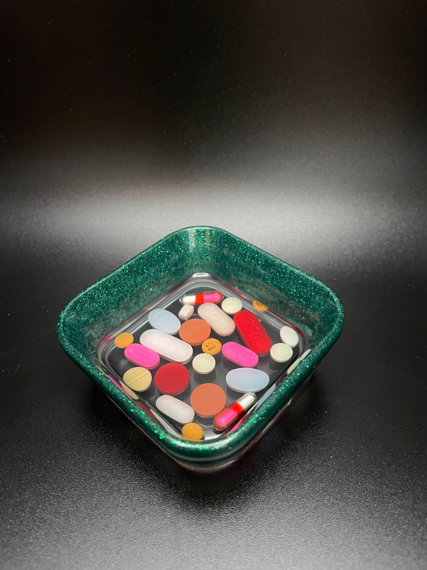 Square Resin Medicine Trinket Bowl