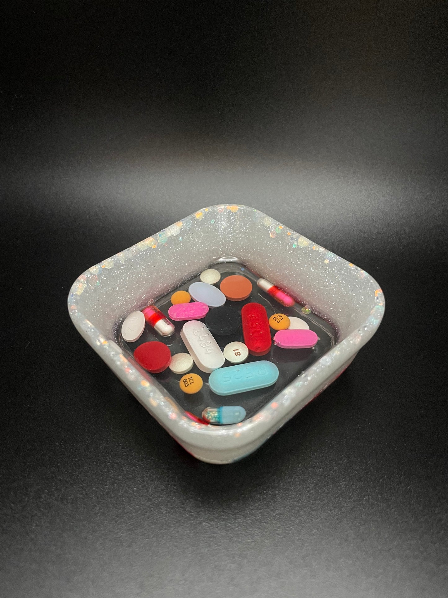 Square Resin Medicine Trinket Bowl