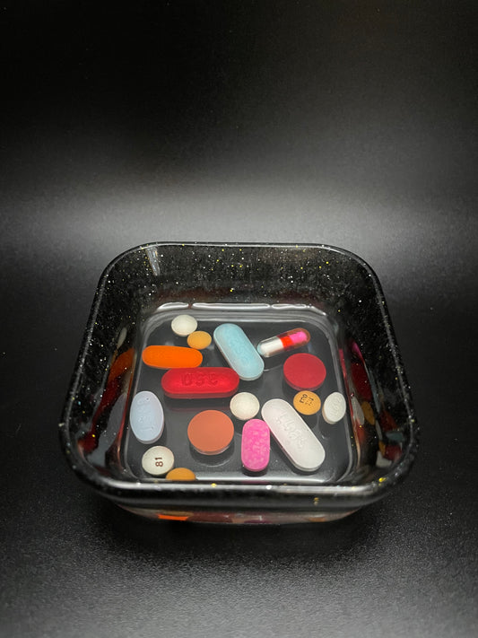Square Resin Medicine Trinket Bowl