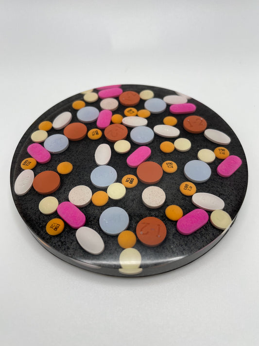Resin medicine coaster