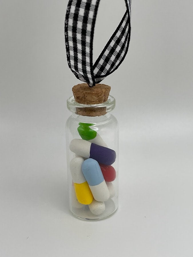 Medicine bottle ornament