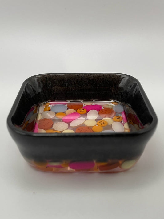 Resin medicine square trinket bowl